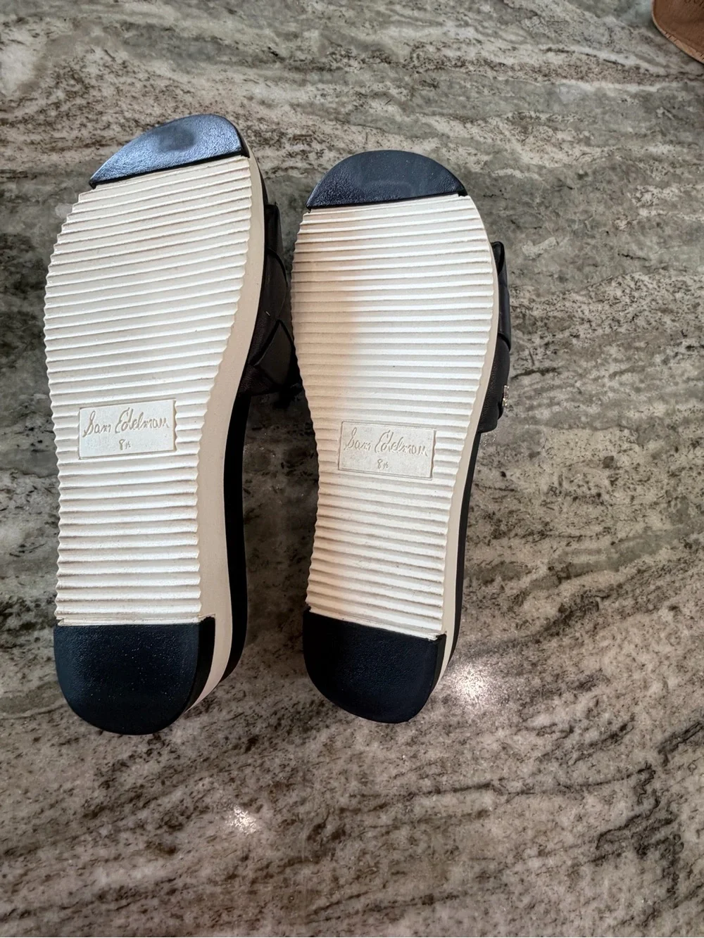 Sam Edelman Black Woven Slide Mule